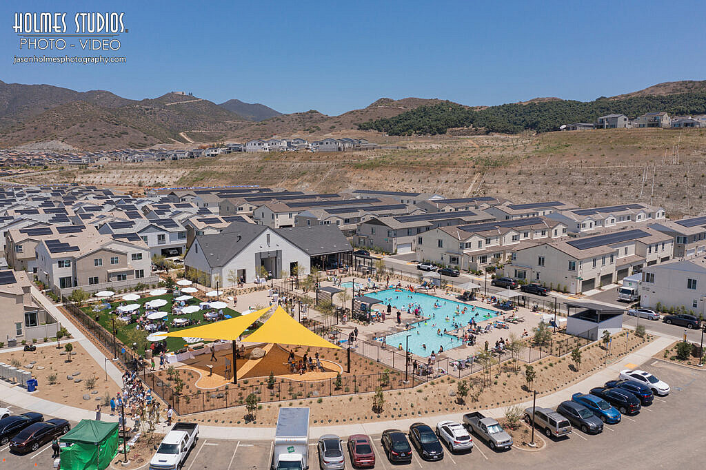 Aerial photograph of a residential community